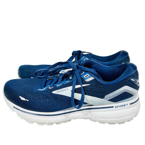 Brooks Ghost Running Walking Sneaker Shoes Blue Women 7.5 Cushion Comfort Used - Picture 2 of 9